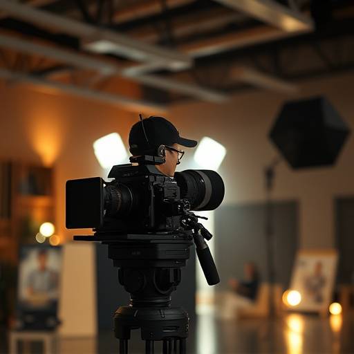 Un r√©gisseur de Cin√©Lieux supervisant un plateau de tournage en int√©rieur