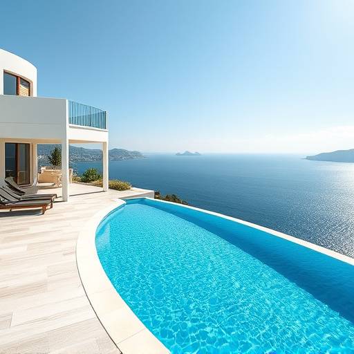 Une villa de luxe avec une piscine et une vue imprenable sur la mer M√©diterran√©e